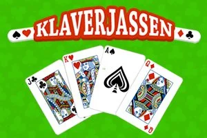 Klaverjassen card game table